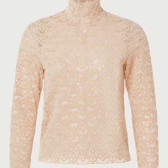 Line & Dot Tops - Line + Dot Crossroads Lace Top, XS